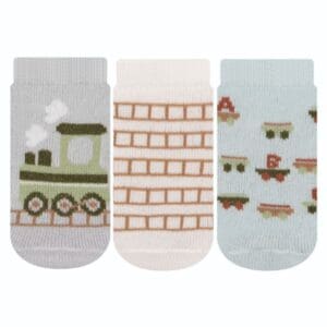 Kit com 3 Pares de Meia Soquete Recém Nascido 13 ao 16 Masculino - Cia da Meia