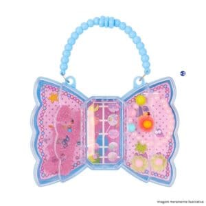 Brinquedo Bolsinha com Acessórios de Manicure e Miçangas 12 Peças Infantil Feminino