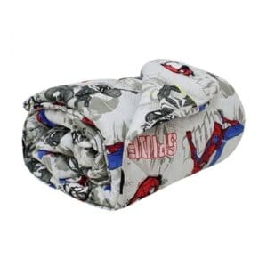 Edredom de Solteiro Infantil Duas Faces de Microfibra 1,40X2,10M Estampado Spider Man - Lepper Kids
