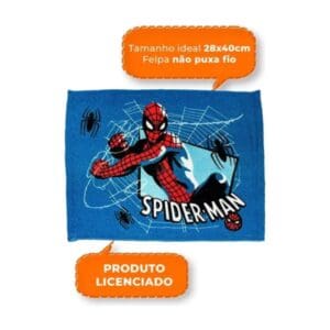 Toalha de Rosto Infantil Estampada Spider Man 28x40cm - Lepper - Imagem 3