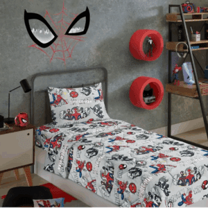 Edredom de Solteiro Infantil Duas Faces de Microfibra 1,40X2,10M Estampado Spider Man - Lepper Kids - Imagem 2