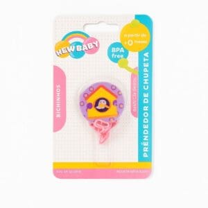 Prendedor de Chupeta Botton Rosa Sortido - New Baby - Imagem 4
