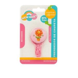 Prendedor de Chupeta Botton Rosa Sortido - New Baby - Imagem 3