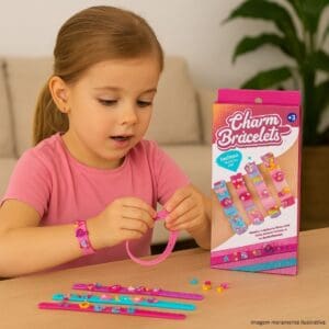 Kit para Braceletes Personalizáveis com 12 Peças Infantil Feminino DIY Fashion - Meisi - Imagem 2