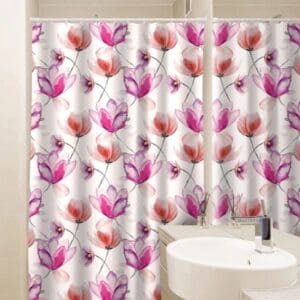 Cortina para Box de Polietileno 1 Peça 1,35x1,78m Peva Extra com Estampa Sortida - Plast Leo - Imagem 2