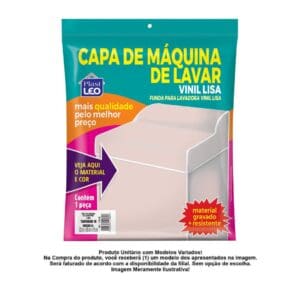 Capa para Maquina de Lavar Roupa em Vinil Liso Sortido – Plast Leo - Imagem 2