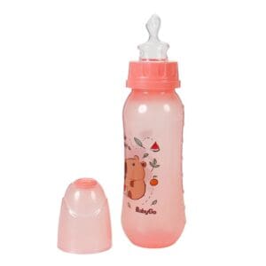 Mamadeira com Bico de Silicone Ortodontico Little Capivara 240ml - BabyGo - Imagem 4