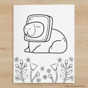 Livro para Colorir Capivara com 500 Adesivos 36 Páginas - Culturama - Imagem 3