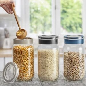 Pote de Vidro para Mantimentos com Tampa Plástica Sortido - 123Útil - Imagem 2