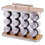 Porta Condimento / Tempero Vertical 12 Peças em Vidro - 123Útil