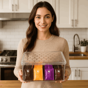 Box Multiuso com Divisoria Transparente de Plástico-Uz - Imagem 3