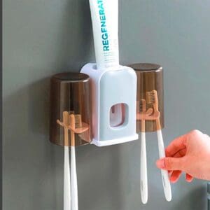 Porta Escova de Dente com Dispenser de Creme Dental - Top House - Imagem 2