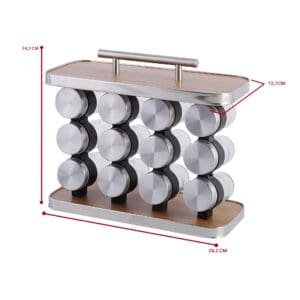 Porta Condimento / Tempero Vertical 12 Peças em Vidro - 123Útil - Imagem 3