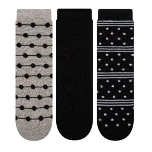 Kit 3 Pares de Meia Soquete Adulto 34-39-Cia da Meia