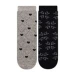 Kit 2 Pares de Meia Soquete Atoalhada Adulto 34-39-Cia da Meia