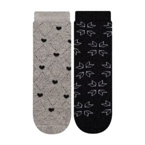 Kit 2 Pares de Meia Soquete Atoalhada Adulto 34-39-Cia da Meia