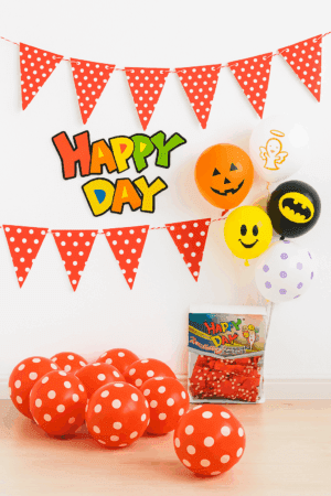 Balão 11 Confete Vermelho com 25un-Happy Day - Imagem 2