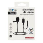 Microfone de Lapela Para Celular com Entrada Tipo-C com fio 1,5M - Inova