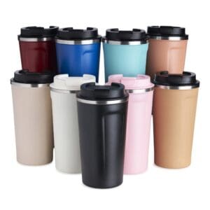 Copo Térmico de Aço Inox com Tampa Coffee 500ml Sortido  - Amigold - Imagem 3