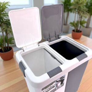 Lixeira Ecoduo com 2 Compartimentos e Tampa Removível 20L - Lig Brin - Imagem 5