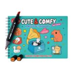 Livro para Colorir Estilo Bobbie Goods Cute & Comfy Momentos de Tranquilidade + 1 Caneta Touch Ponta Dupla Grátis
