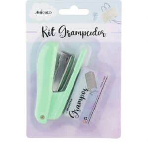 Kit Grampeador com Grampos de Plástico 4cm-Amigold