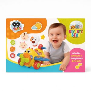 Brinquedo em Plástico Avião com Luz e Som-Toys