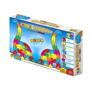 Dino Gicante Número e Alfabeto 50x32cm 26 Peças-Ggb Brinquedos