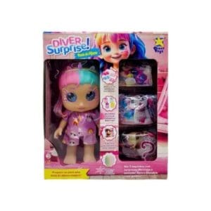 Boneca com Acessórios Surpresa Festa do Pijama Diver Surprise - Diver Toys