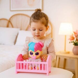 Boneca Little Dolls Glitter Bercinho - Diver Toys - Imagem 2