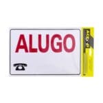 Placa de Sinalização em PS Alugo 20x30cm - Acesso Placas & Sinalizações