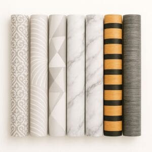 Rolo de Papel de Parede Adesivo 45cmx5m de PVC + Cola Hidrossol - Casíta - Imagem 3