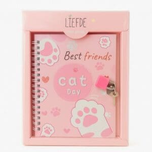 Diário de Papel com Chave e Cadeado 45 Folhas Cat Day Sortido - Inter Paper - Imagem 6