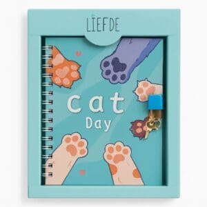 Diário de Papel com Chave e Cadeado 45 Folhas Cat Day Sortido - Inter Paper - Imagem 7