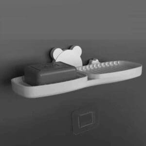 Saboneteira Dupla de Pástico Ursinho para Parede - Top House - Imagem 2