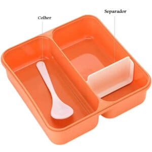 Kit de Marmita com Colher de Plástico PP 18x18x5,5cm 1100ml Sortido - Casíta - Imagem 4