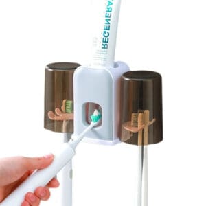Porta Escova de Dente com Dispenser de Creme Dental - Top House - Imagem 4