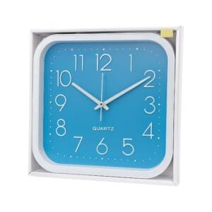 Relógio de Parede Quadrado 30cm de Plástico e Vidro Quartz Sortido