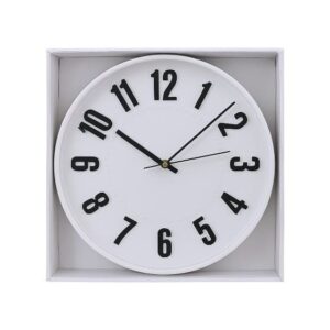 Relógio de Parede Redondo 30cm de Plástico e Vidro Sortido