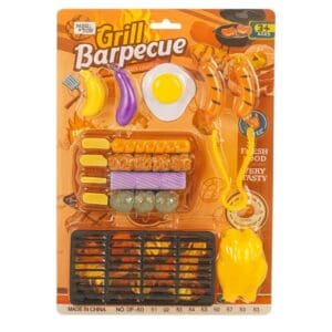 Brinquedo Grill Barpecue Hora do Churrasco com 15 Peças-Miki Toy