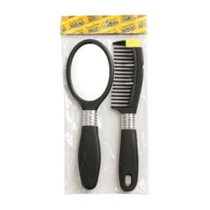 Conjunto com Pente e Espelho de Mão 21cm - Elite