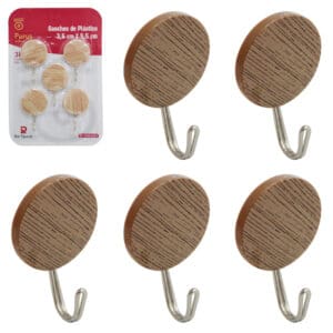 Kit de Ganchos de Plástico com Dupla Face com 5 Unidade 3,5x5,5cm cada - Rio Tijucas - Imagem 3