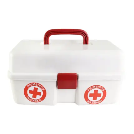 Maleta de Primeiros Socorros com 2 Bandejas Articuladas 33x20x16cm - Arqplast