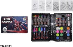 Maleta de Pintura Infantil do Super Aranha com 42 Peças + Desenhos - Toy King - Imagem 3