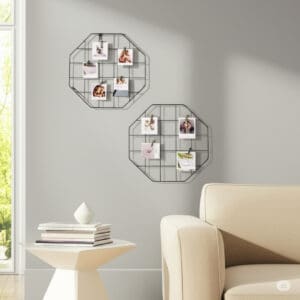 Mural de Fotos Decorativo Aramado com 6 Pregadores - Azzo - Imagem 4