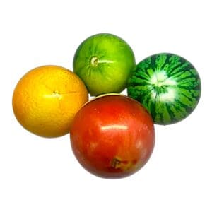 Brinquedo Bolinha Fisio de PVC e Espuma com Estampa de Frutas TK-AB3246 - Toy King - Imagem 2