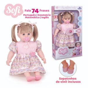 Boneca Sofi de 58cm que Fala 74 Frases - Adijomar - Imagem 3