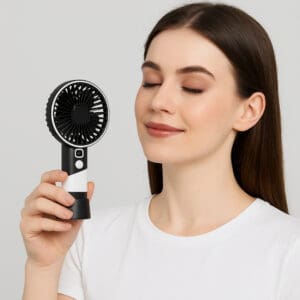 Mini Ventilador Portatil e Recarregável Com Lanterna AL12036 - Alfacell - Imagem 2