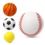 Brinquedo Bolinha Fisio de PVC e Espuma com Estampa Esportes TK-AB3246 - Toy King