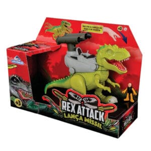 Brinquedo Rex Attack de 40cm que Lança Missil - Adijomar